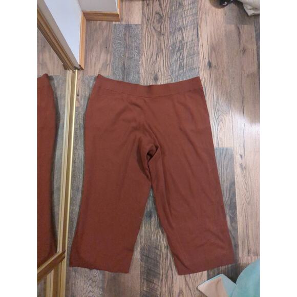 Ava and Viv brown stretchy knit pants size 2X - Picture 4 of 4
